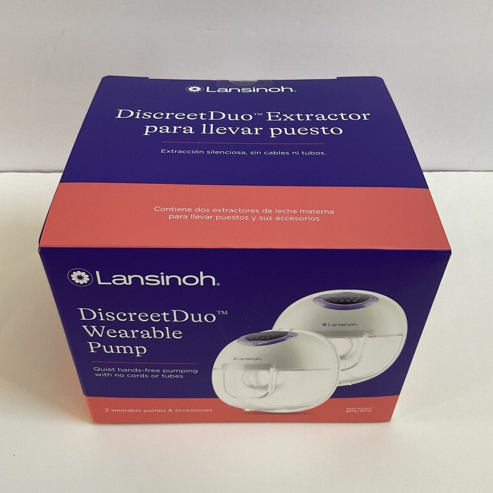 Lansinoh Discreet Duo Wearable Breast Pump Hands free NEW & SEALED